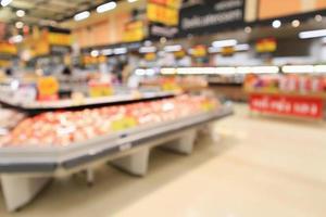 supermercato astratto negozio di alimentari sfocato sfondo sfocato con luce bokeh foto