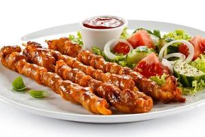 kebab - grigliate di carne e verdure foto