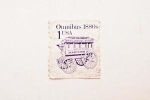 el paso, texas, 30 maggio 2022 l'omnibus da collezione 1880 usa francobollo da 1 cent foto