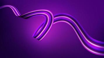 3d viola realistico pennello olio o vernice acrilica. forma liquida dell'onda. illustrazione 3d di design alla moda foto