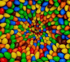 Jelly Beans caramelle spirale sfondo astratto gelatina colorata spirale caramelle rotonde 3d illustrazione foto
