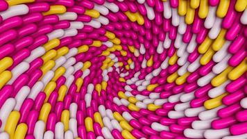 zucchero spruzzare sfondo spirale rotonda un sacco di spruzzi come illustrazione 3d di sfondo foto