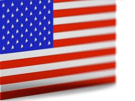 sventolando la bandiera degli stati americani il 4 luglio giorno dell'indipendenza nel rendering 3d foto