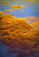 cielo rosso e arancione drammatico e nuvole sfondo astratto. nuvole rosso-arancio sul cielo al tramonto. sfondo del clima caldo. immagine artistica del cielo. sfondo astratto tramonto. foto gratis del concetto di tramonto e alba