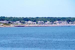 scene delle spiagge della costa a narragansett, rhode island foto