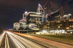 centro di charlotte, carolina del nord, usa, all'alba foto