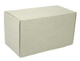 scatola di cartone chiusa isolata su sfondo bianco foto
