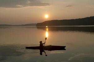 kayak al tramonto