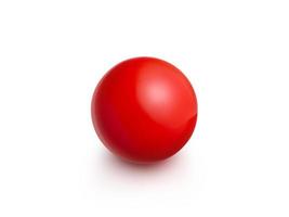 sfere rosse isolate su sfondo bianco. rendering 3d foto