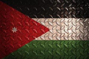 statistica della struttura del metallo della bandiera della giordania foto