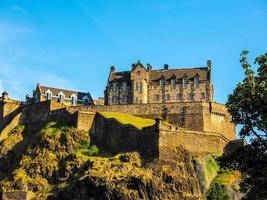 hdr castello di edimburgo in scozia foto