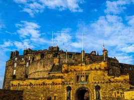 hdr castello di edimburgo in scozia foto