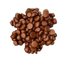 simbolo del segno di asterisco fatto di gocce di cioccolato pezzi di cioccolato asterisco 3d illustrazione foto