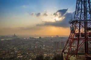 vista di paesaggio urbano di Seoul alla torre di Seoul in Corea del Sud