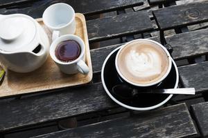 caffè caldo con tè caldo foto