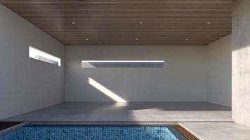 rendering 3d di interior design vuoto naturale foto