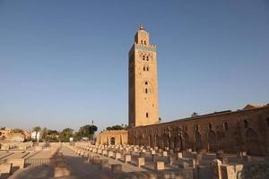 moschea kutubiyya a marrakech, marocco foto