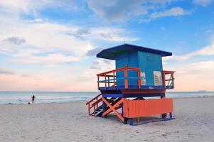 miami south beach sunset foto