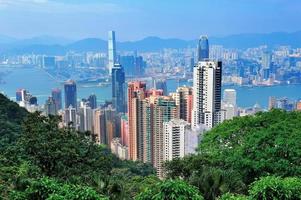 vista superiore della montagna di Hong Kong foto