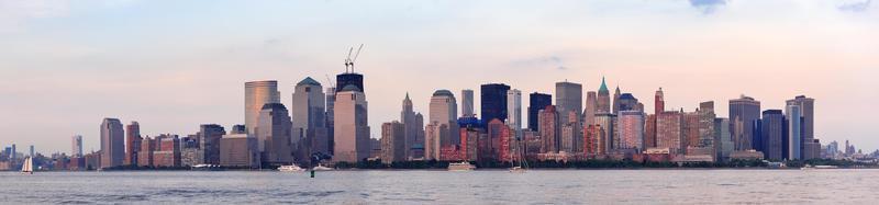 tramonto di New York City Manhattan foto