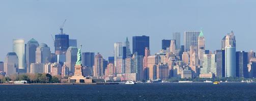 skyline di New York City Lower Manhattan foto