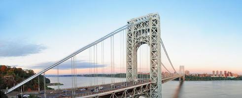 panorama del ponte di george washington foto