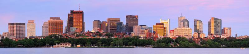 panorama dell'orizzonte di boston foto