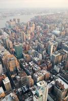 vista aerea dell'orizzonte di New York City Manhattan foto