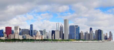 panorama dell'orizzonte di chicago foto