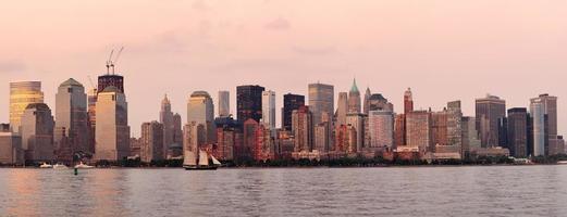 orizzonte del centro di New York City Manhattan foto