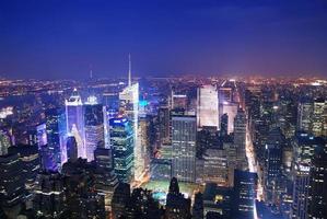 vista aerea dell'orizzonte di New York City Times Square foto