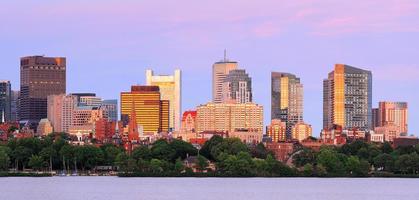 panorama dell'orizzonte di boston foto