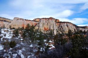 parco nazionale di zion in inverno foto