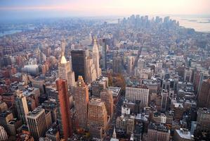 vista aerea dell'orizzonte di New York City Manhattan foto