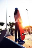 skateboarder allo skatepark