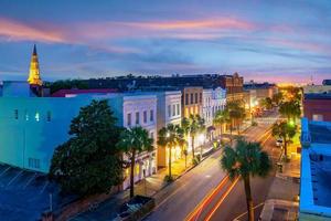 centro storico di charleston, paesaggio urbano della carolina del sud negli stati uniti foto