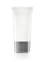 tubo di plastica bianco lucido per medicinali o cosmetici - crema foto