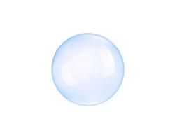 sapone trasparente o bolle d'acqua su sfondo bianco foto
