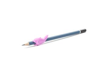 matita rosa in silicone per bambini, aiuta a catturare la matita dei bambini scrivendo correttamente ergonomicamente. foto