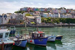 Brigham, Devon, Regno Unito, 2012. Vista del porto di Brixham foto