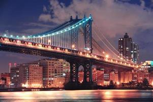 vista del ponte di manhattan foto