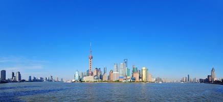 vista sullo skyline di shanghai foto