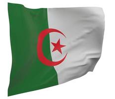 bandiera dell'Algeria isolata foto