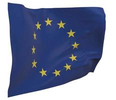 bandiera dell'europa ue isolata foto
