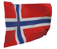 bandiera della Norvegia isolata foto