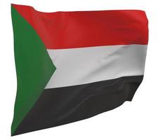 bandiera del sudan isolata foto