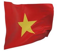 bandiera del vietnam isolata foto