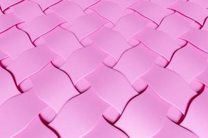 illustrazione 3d di strisce rosa a parete. set di quadrati su sfondo monocromatico, motivo. sfondo geometrico, modello foto