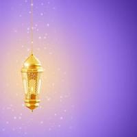 lanterna dorata islamica del ramadan foto
