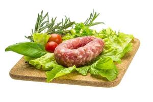 salame al rosmarino, insalata e pomodori foto